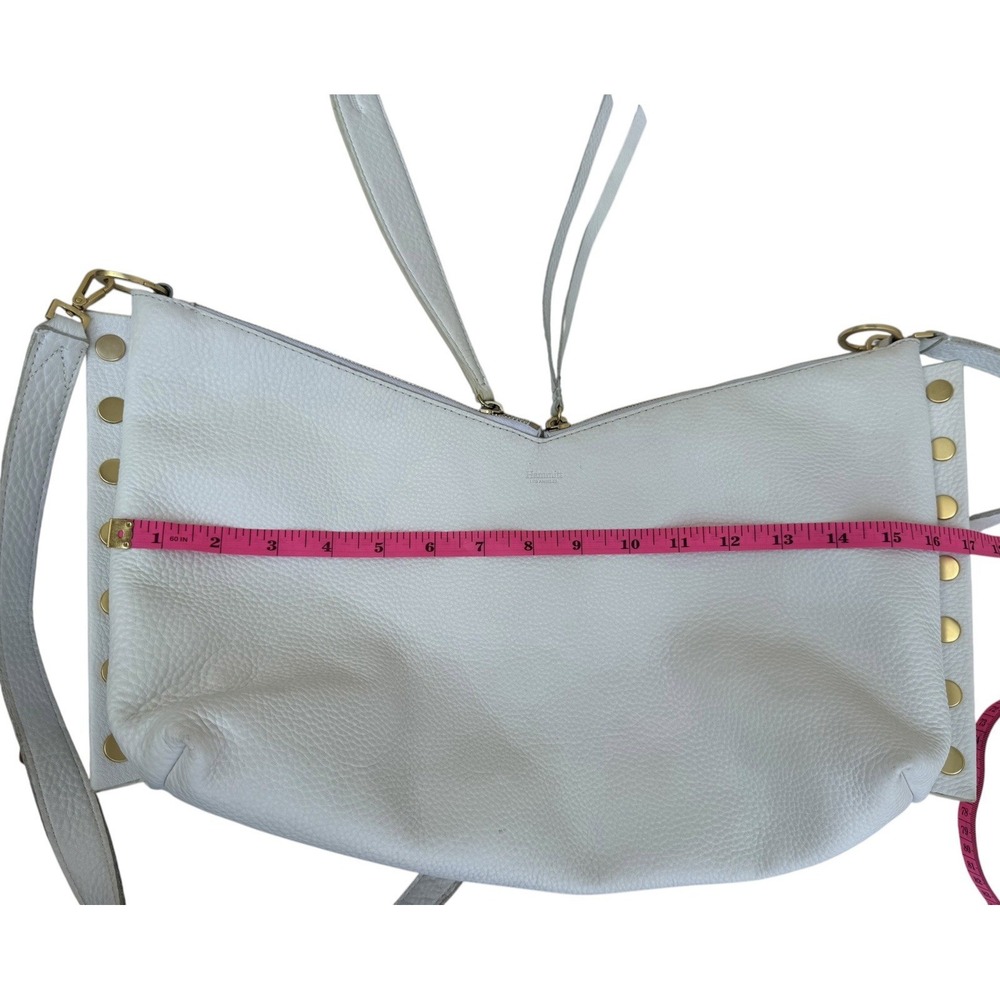 Hammitt Mr. G Large White Pebbled Leather Bag Gold Rivets Red Interior Rare - Picture 16 of 16